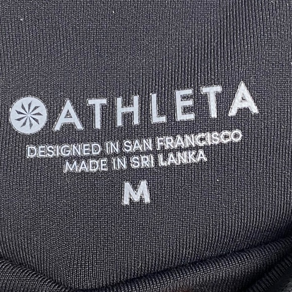 Women’s ATHLETA Black Gleam Faux Leather Front Leggings Size Medium - Picture 8 of 13